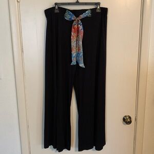 Johnny Was Calme scarf tie knit pants